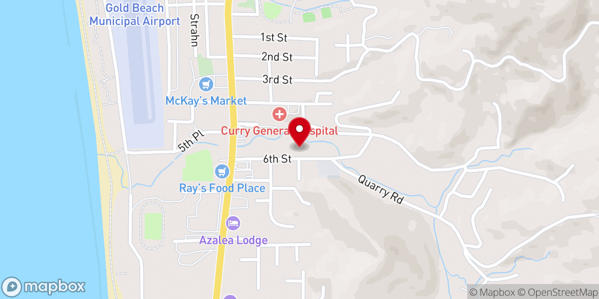 Map showing location of New Life Center Assembly of God