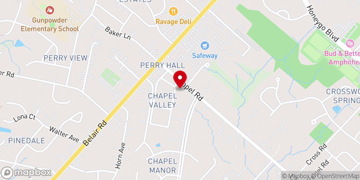 Map showing location of Chapel Manor Apartments