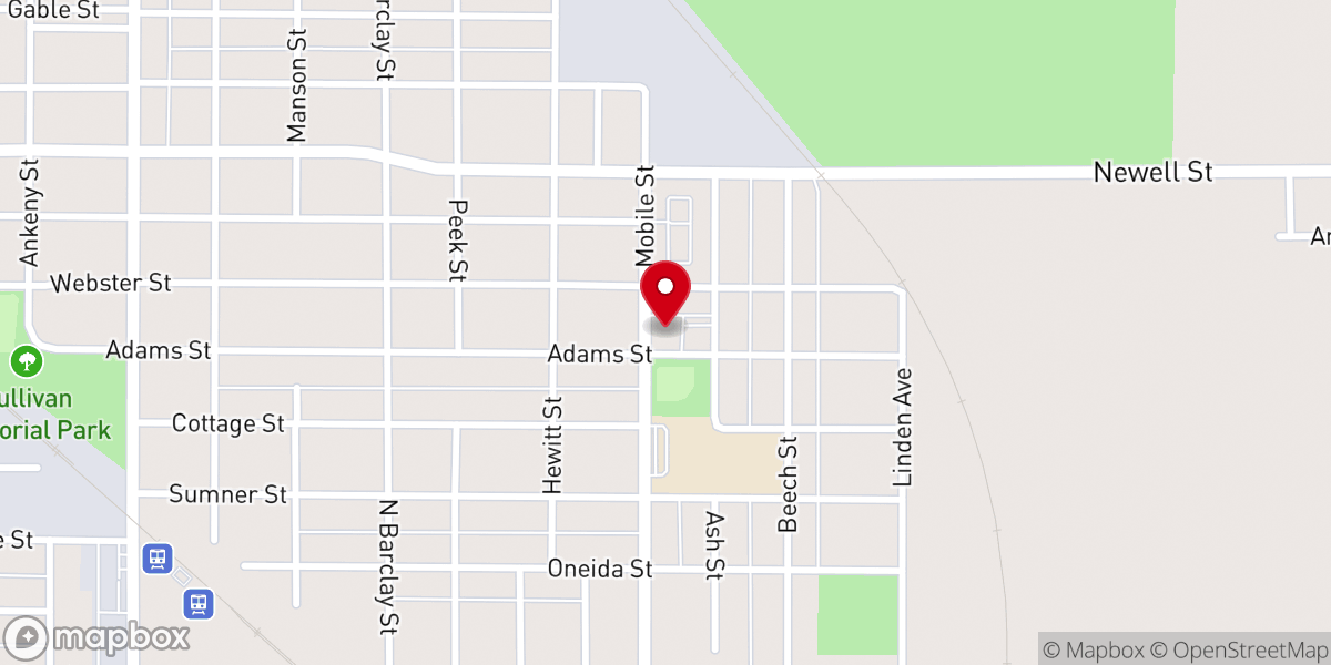 Map showing location of Mt Carmel Baptist Church