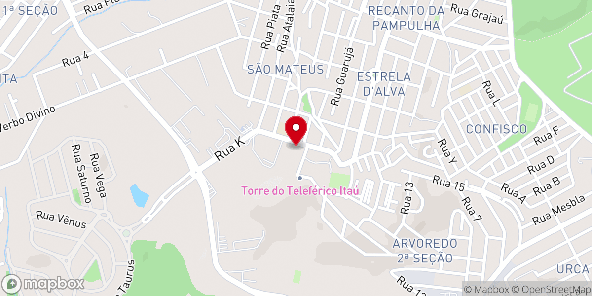 Map showing location of Igreja Verbo Divino