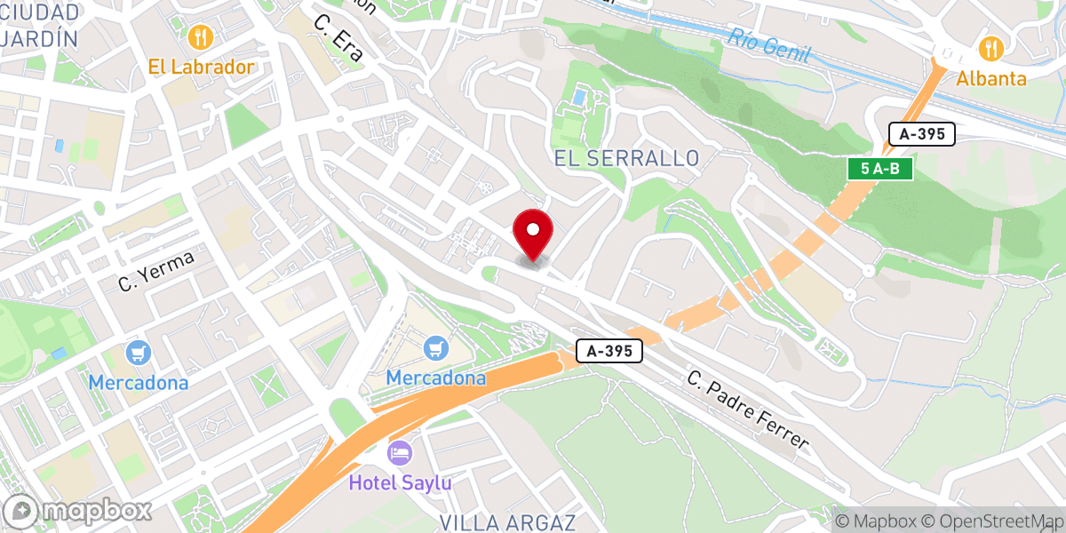 Map showing location of Parroquia de San Gregorio Bético