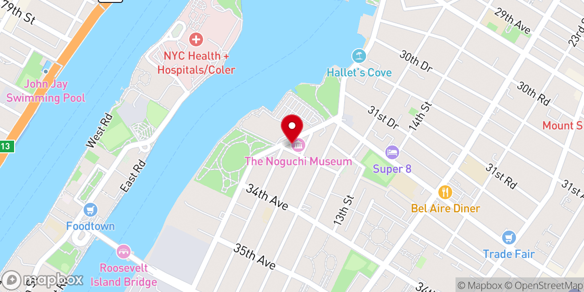 Map showing location of The Noguchi Museum