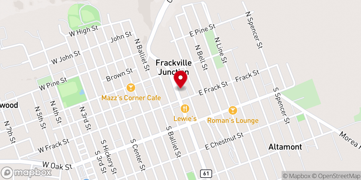 Map showing location of Foursquare Gospel Church