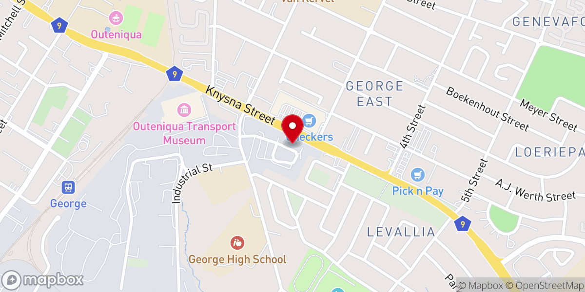 Map showing location of Shofar Church George