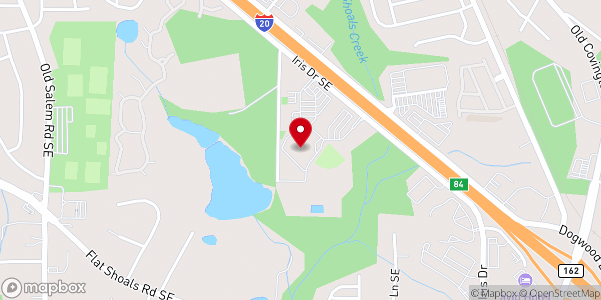 Map showing location of Springfield Baptist Church