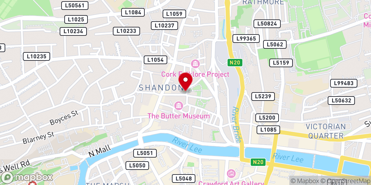 Map showing location of The Heritage House