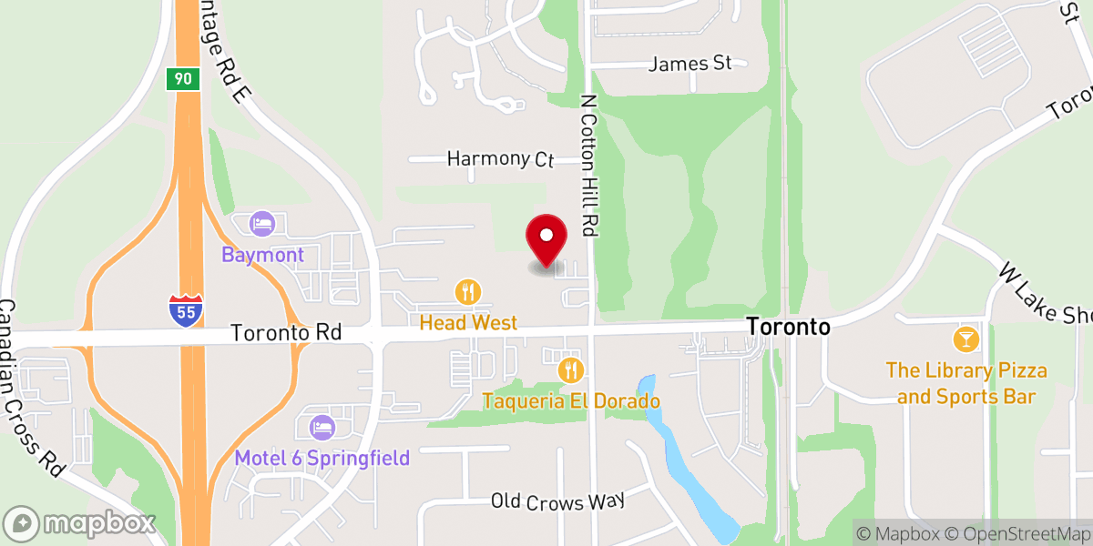 Map showing location of Cotton Hill United Methodist Church