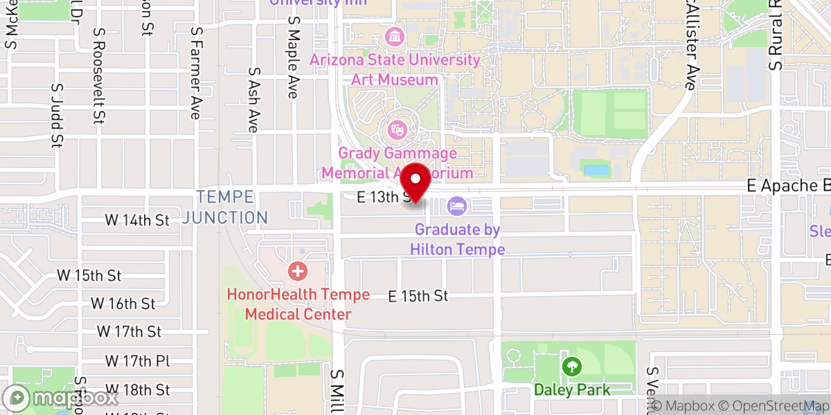 Map showing location of Tempe Seventh-day Adventist Church
