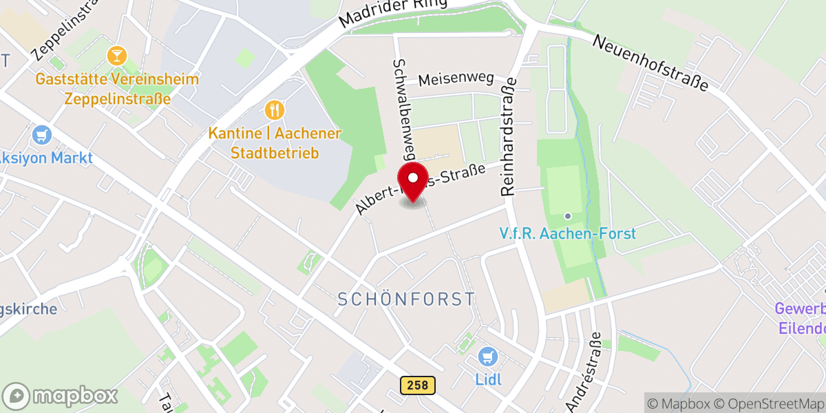 Map showing location of Evangelisch Freikirchliche Gemeinde Aachen