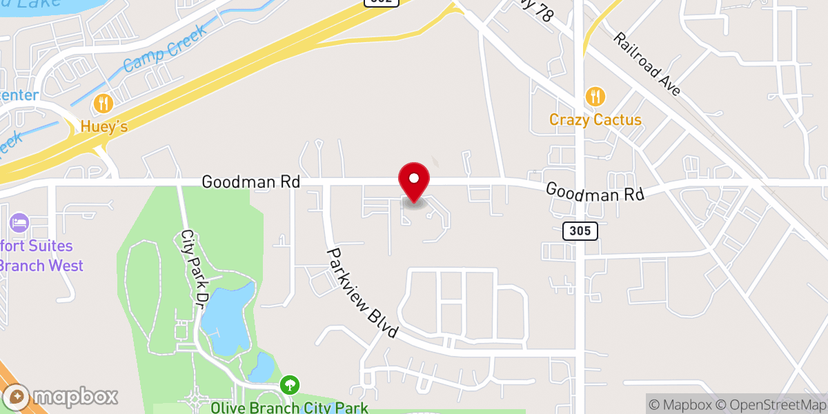 Map showing location of Maples Memorial United Methodist Church