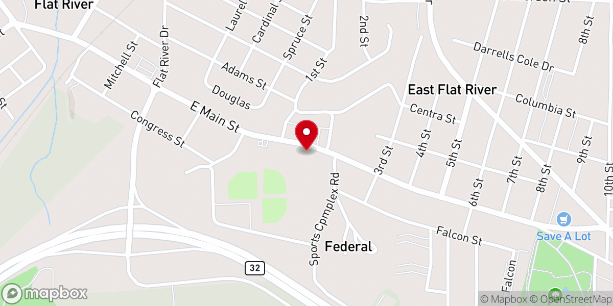 Map showing location of Grace Family Outreach Church