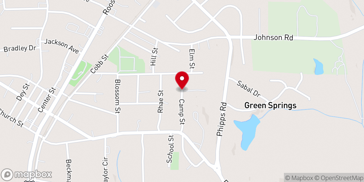 Map showing location of Pine Valley Church of God in Christ