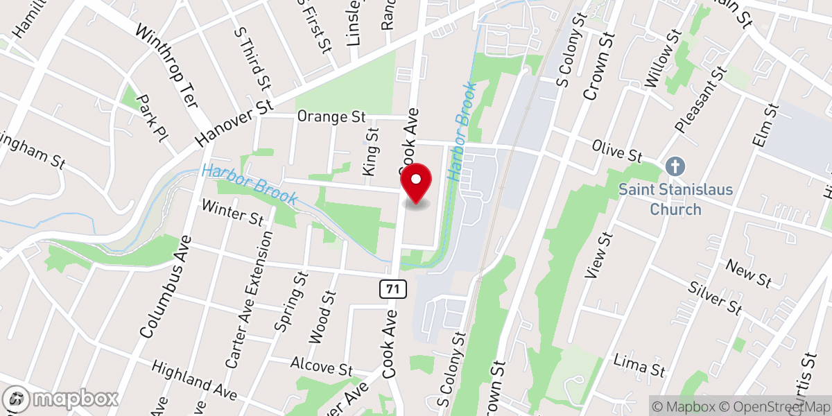 Map showing location of Iglesia Cristiana