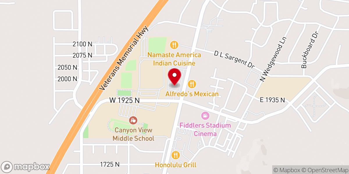 Map showing location of Canyon View Stake Center