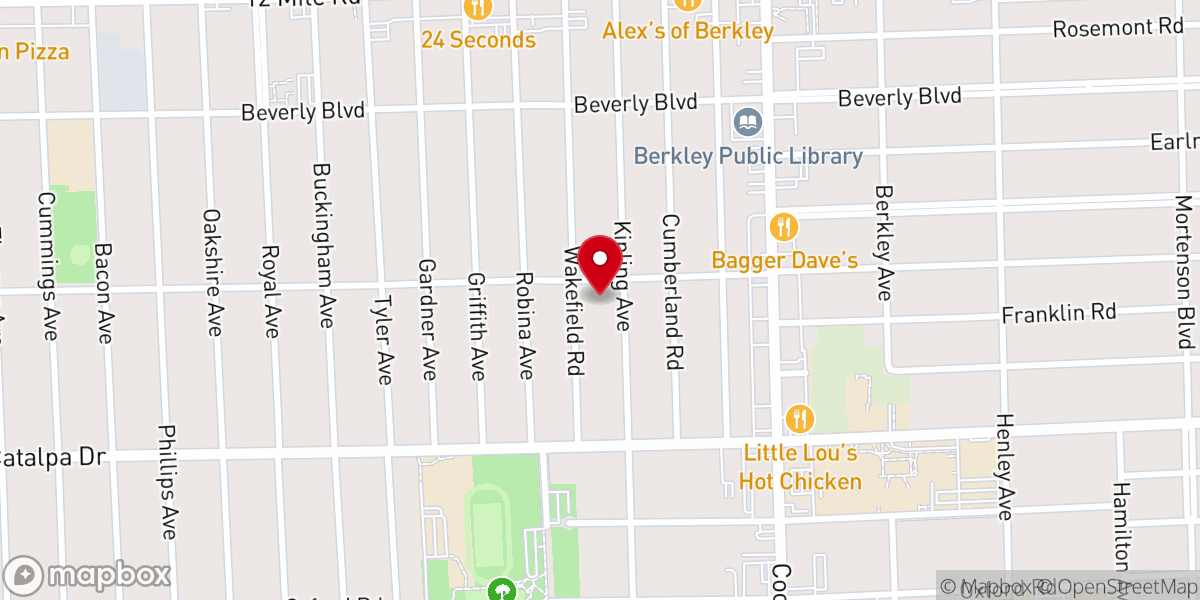 Map showing location of Berkley Community Church