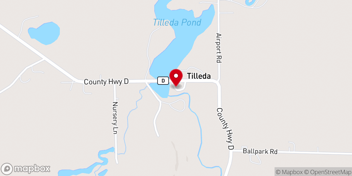 Map showing location of Tilleda Falls Campground