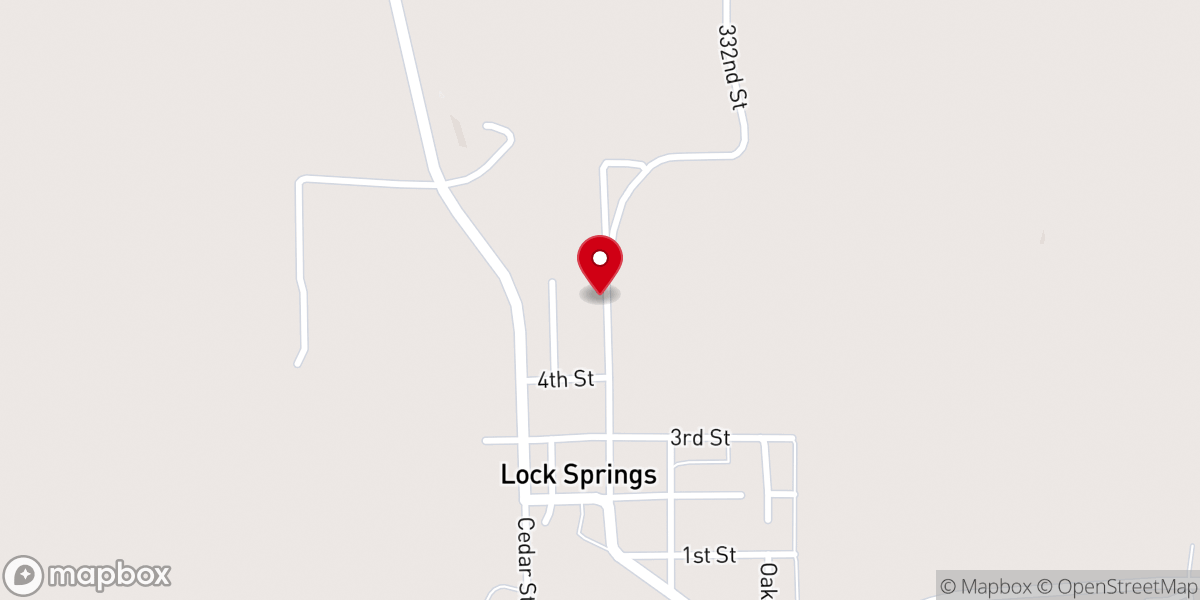 Map showing location of Former Site of Cumberland Presbyterian Church