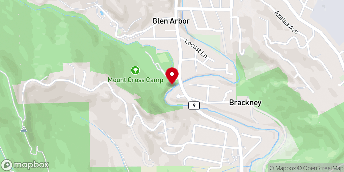Map showing location of Mt. Cross Ministries