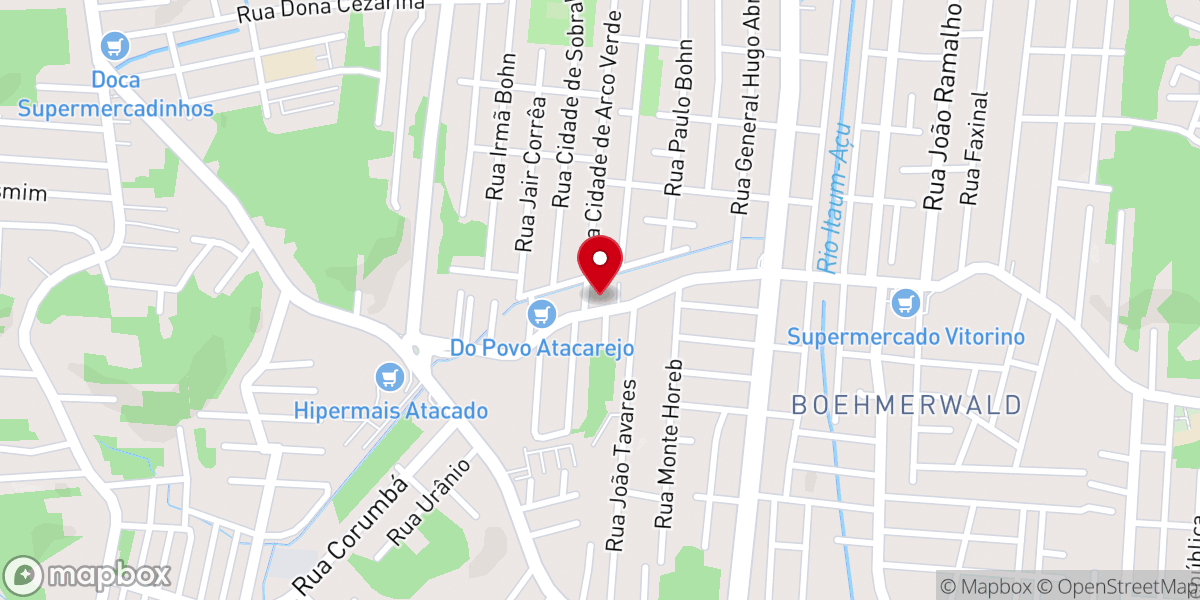 Map showing location of Igreja Batista Luz e Vida