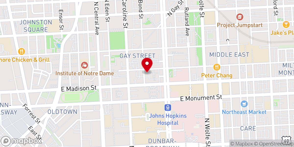 Map showing location of Faith Baptist Church