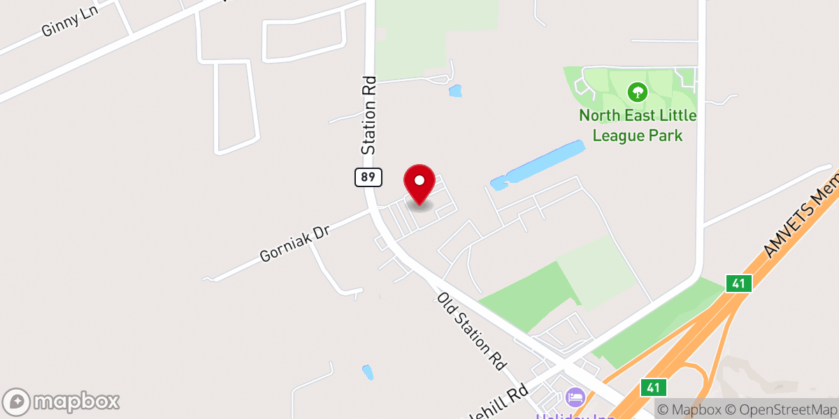 Map showing location of Lake View Church of God