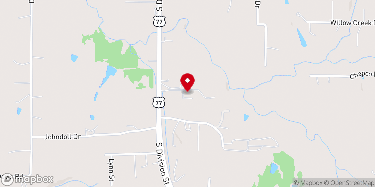 Map showing location of Guthrie Christian Church