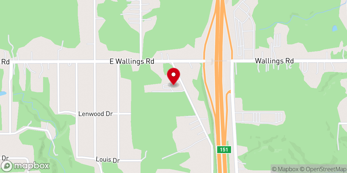 Map showing location of Triune Lutheran Church