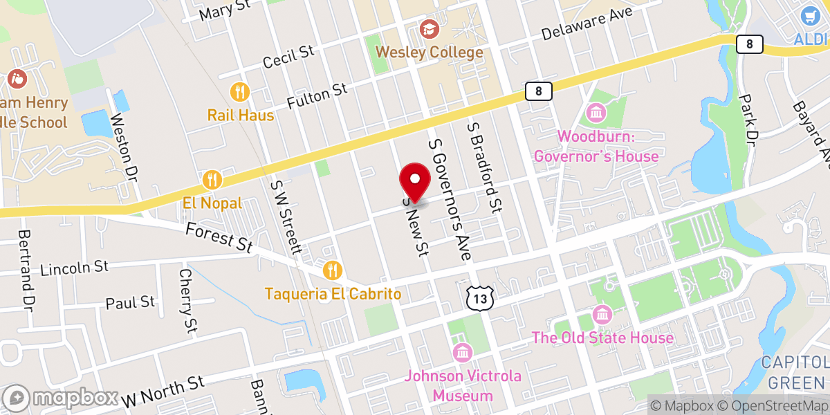 Map showing location of Holy Trinity UAME Church