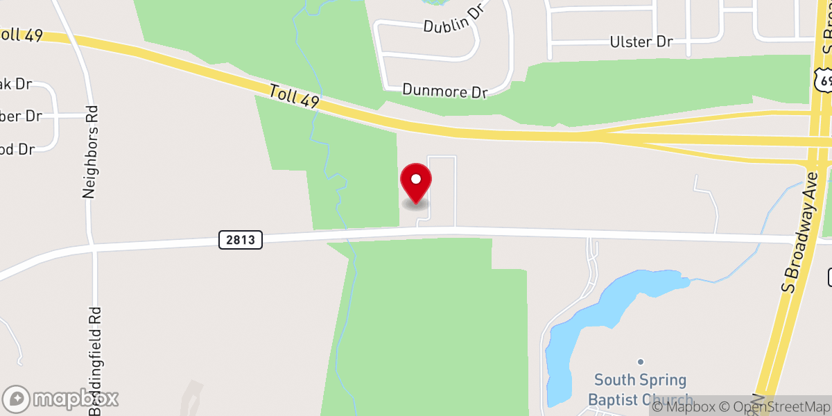 Map showing location of CrossPointe Church