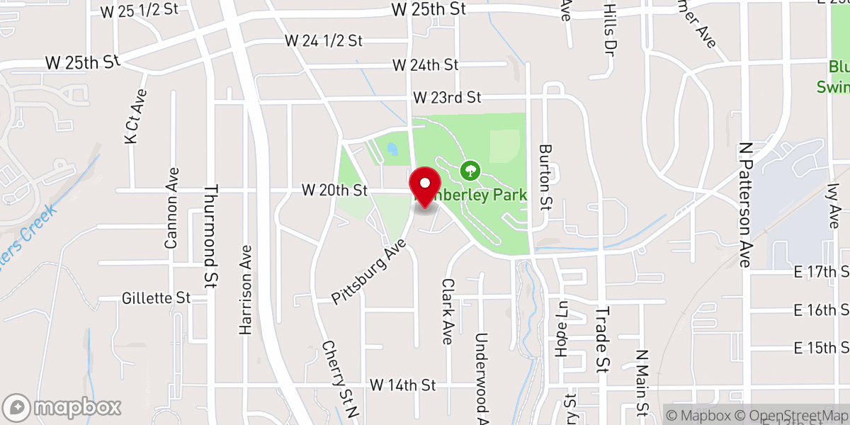 Map showing location of St John CME Church