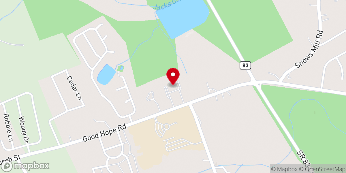 Map showing location of Walker Baptist Church