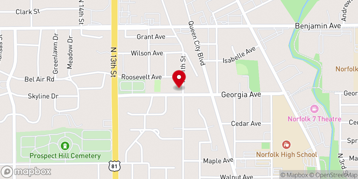 Map showing location of St Paul's Lutheran Church