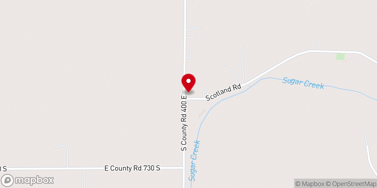 Map showing location of Scotland Christian Church