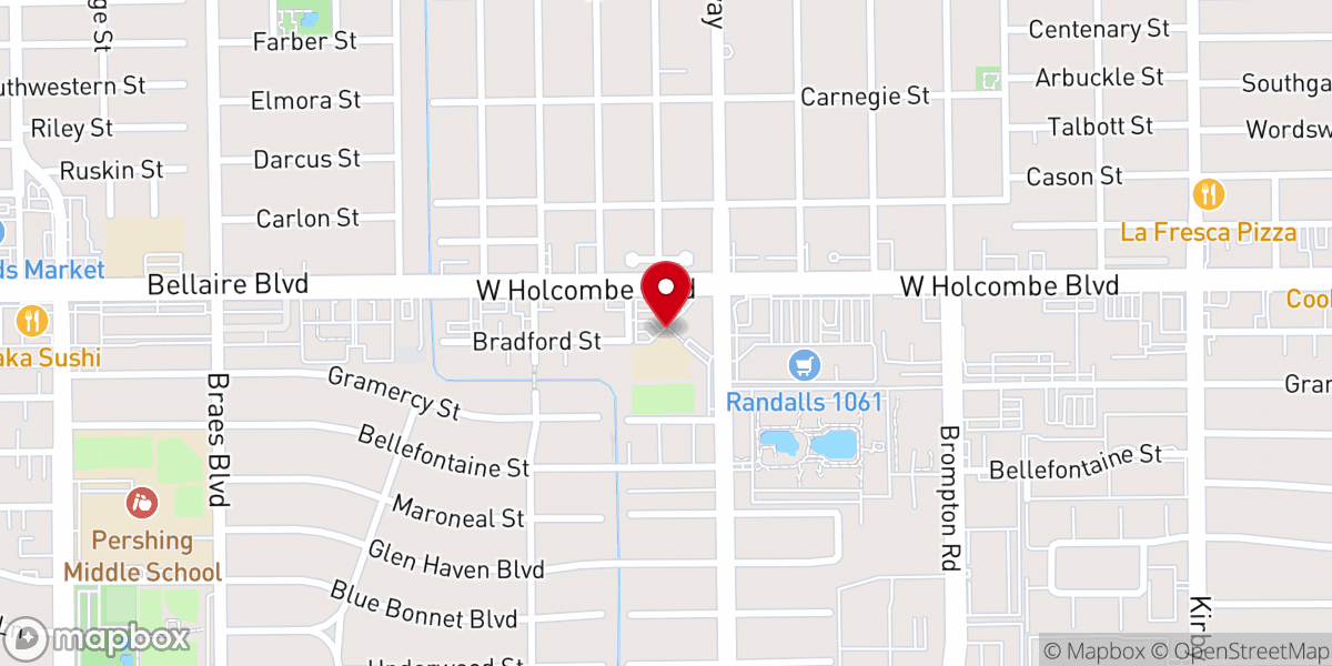 Map showing location of St. Vincent De Paul Catholic Church