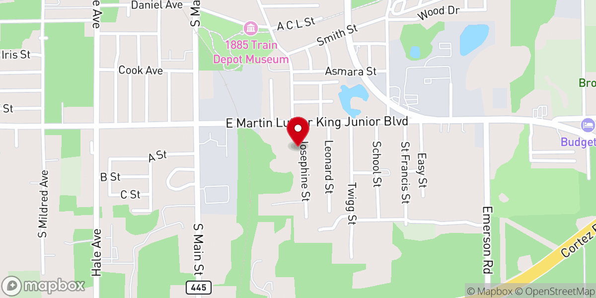 Map showing location of Victorious Church of God by Faith