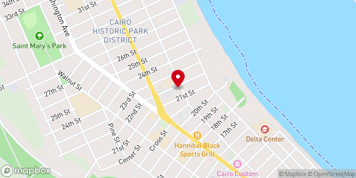 Map showing location of Jesus Is Lord Free Will Baptist Church