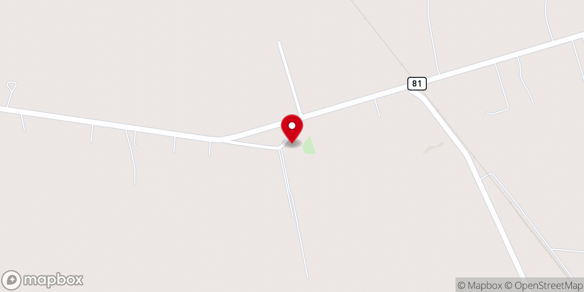 Map showing location of Sunlight Baptist Church