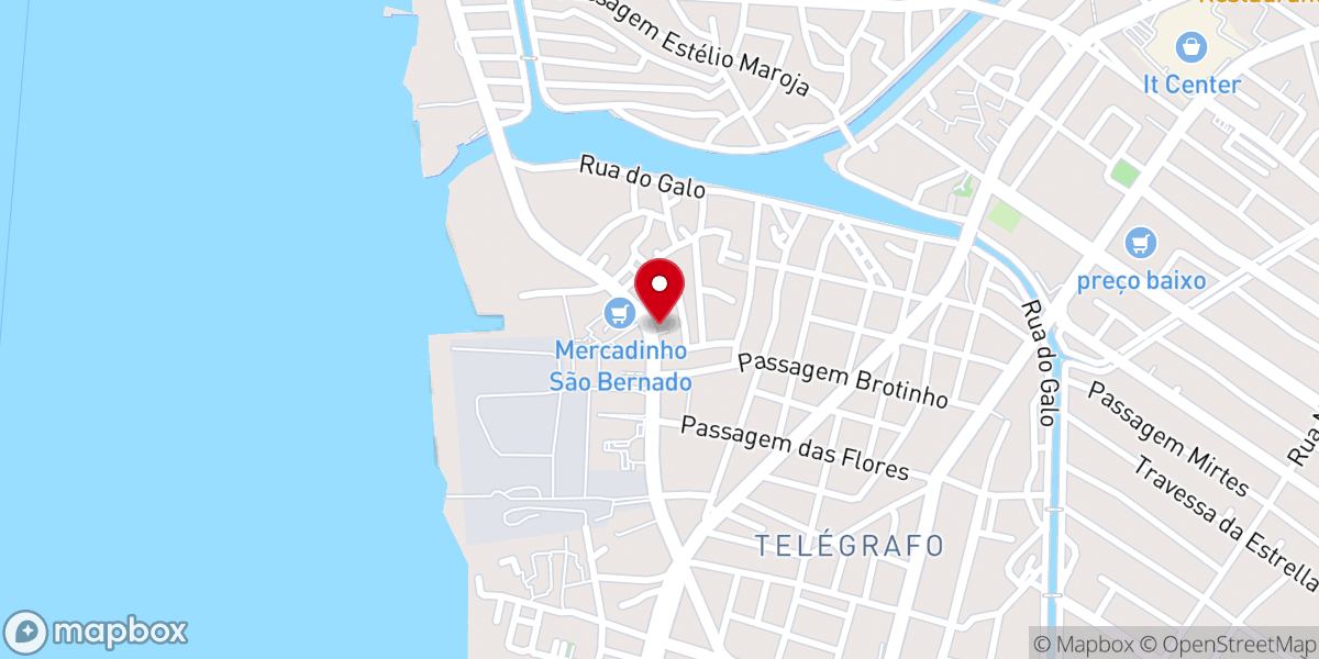 Map showing location of Assembleia de Deus Artur Bernardes