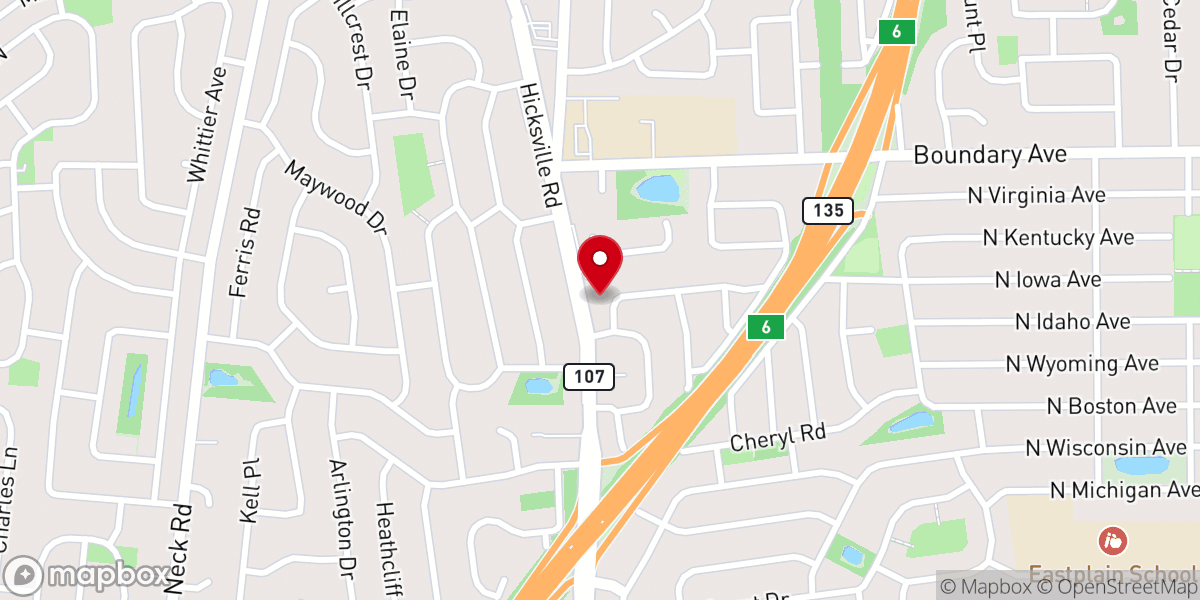 Map showing location of East Gate Church