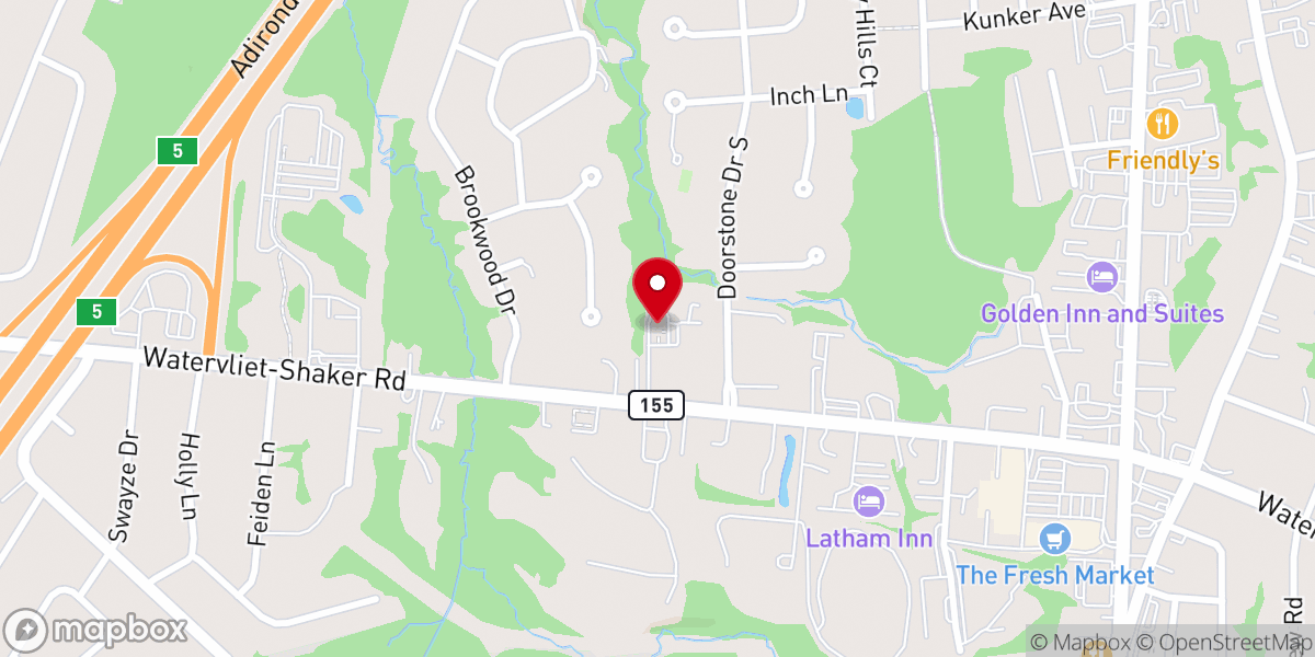 Map showing location of Resurrection Lutheran Church