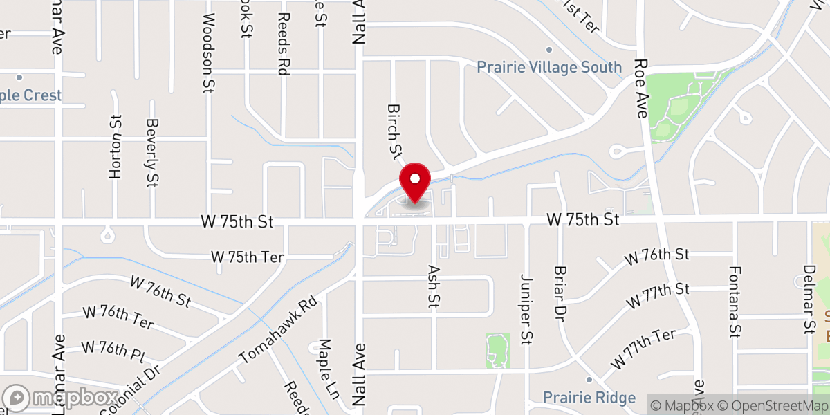 Map showing location of Asbury United Methodist Church