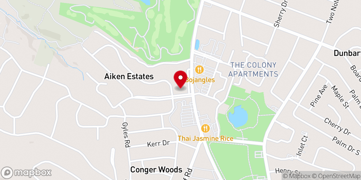 Map showing location of Bethlehem Lutheran Church