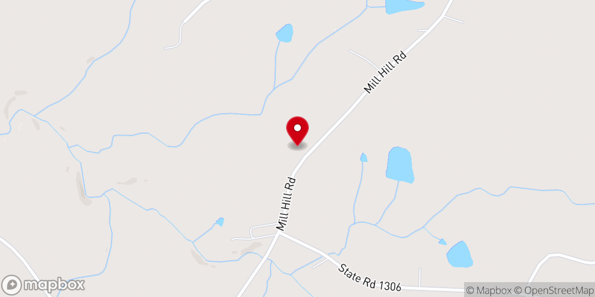 Map showing location of Mill Hill Missionary Baptist Church