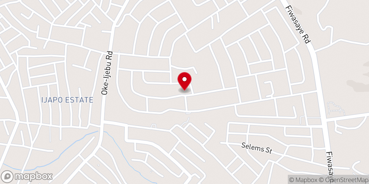 Map showing location of Estate Baptist