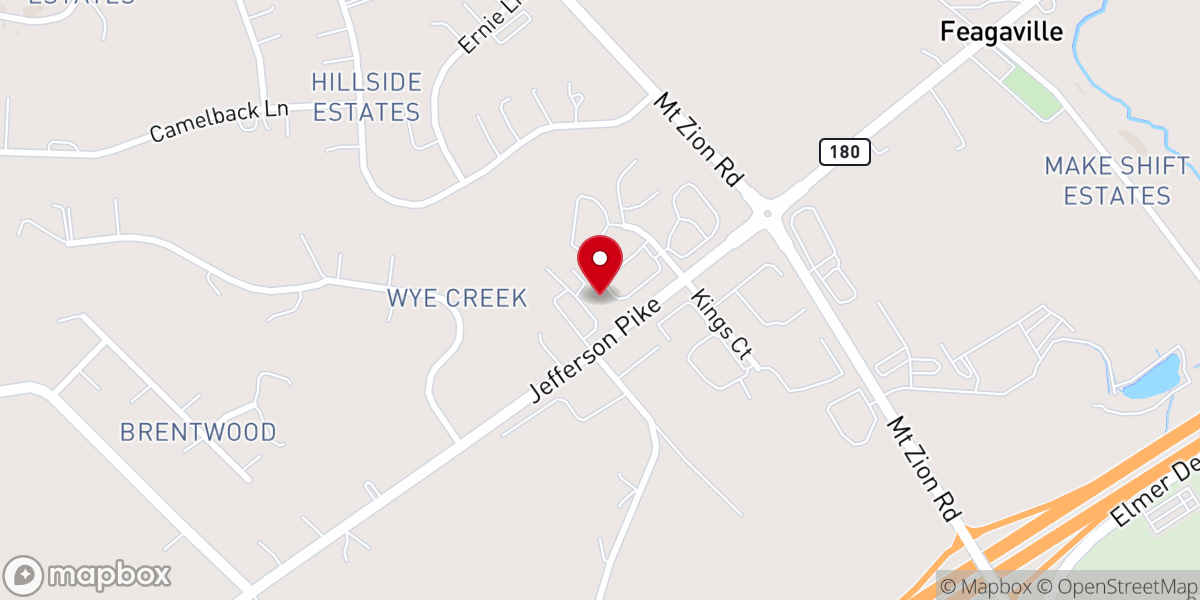 Map showing location of New Hope Orthodox Presbyterian Church