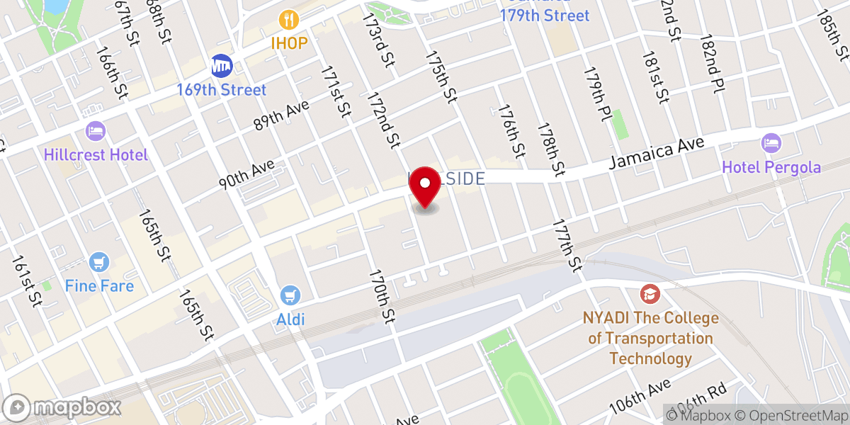Map showing location of Church Jovenes Cristianos