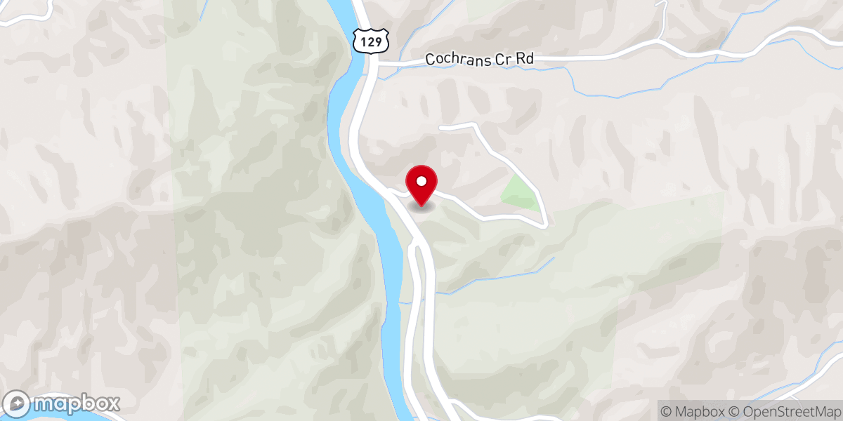 Map showing location of Santeetlah Church