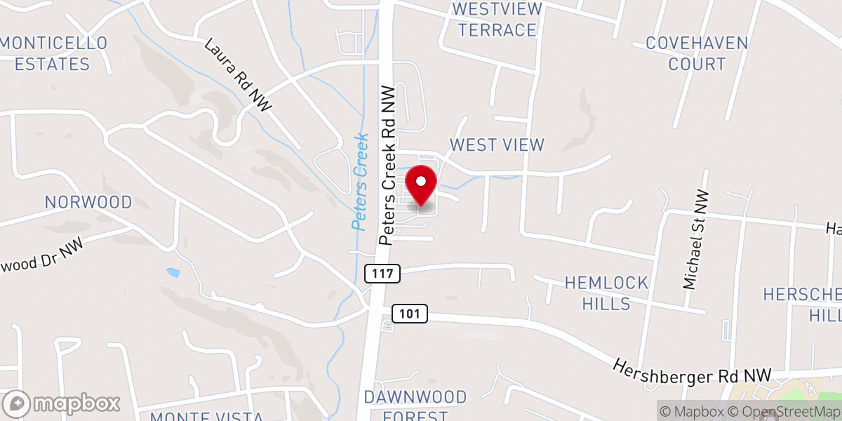 Map showing location of Family Life Church