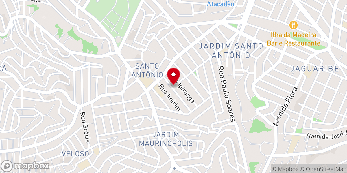Map showing location of Paróquia São Paulo da Cruz
