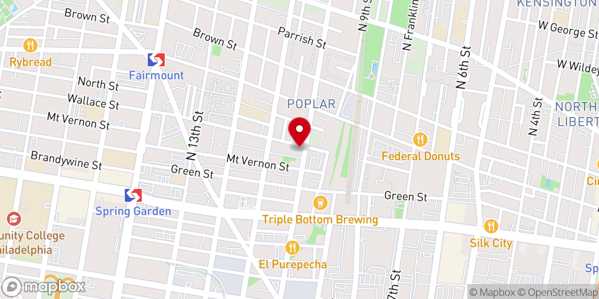 Map showing location of St. Paul's Baptist Church